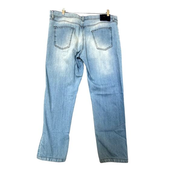 Kiton Jeans Mens 42 40x30 Napoli Light Blue Stretch Zipper Italian Designer - Picture 9 of 10